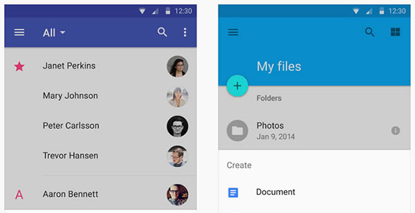 کامپوننت های متریال دیزاین